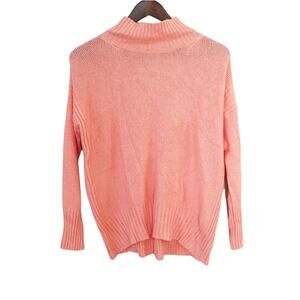 Angel Of The North Anthropologie North Aisla Sweater Peach Cotton  Mock Neck